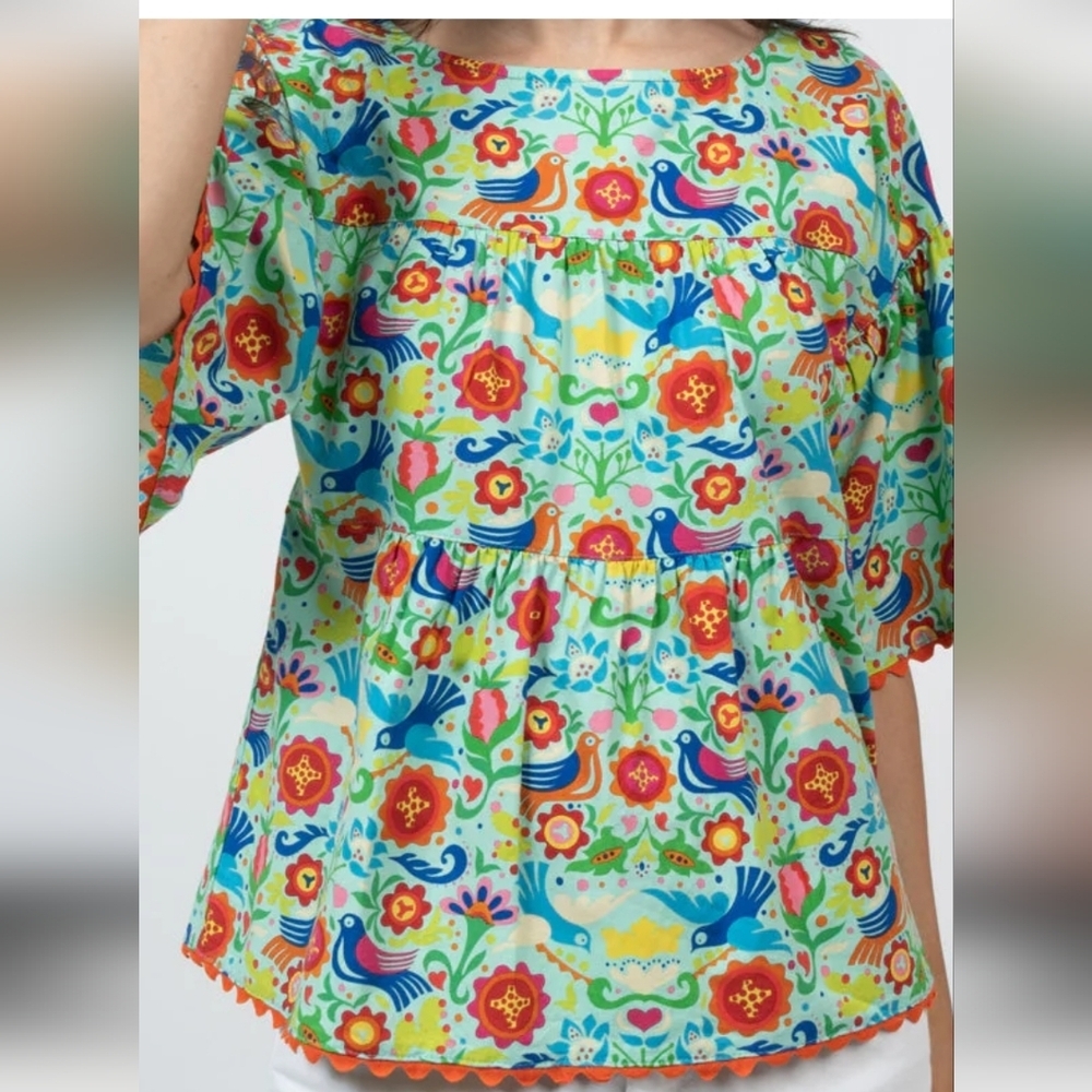 Ivy Jane Colorful Floral Women's Top